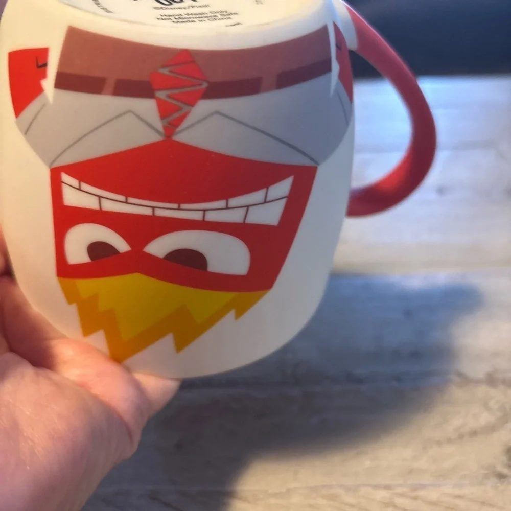 Disney Inside Out 2 ANGER DON'T PUSH MY BUTTONS! Soft Touch Ceramic 16oz Mug NEW